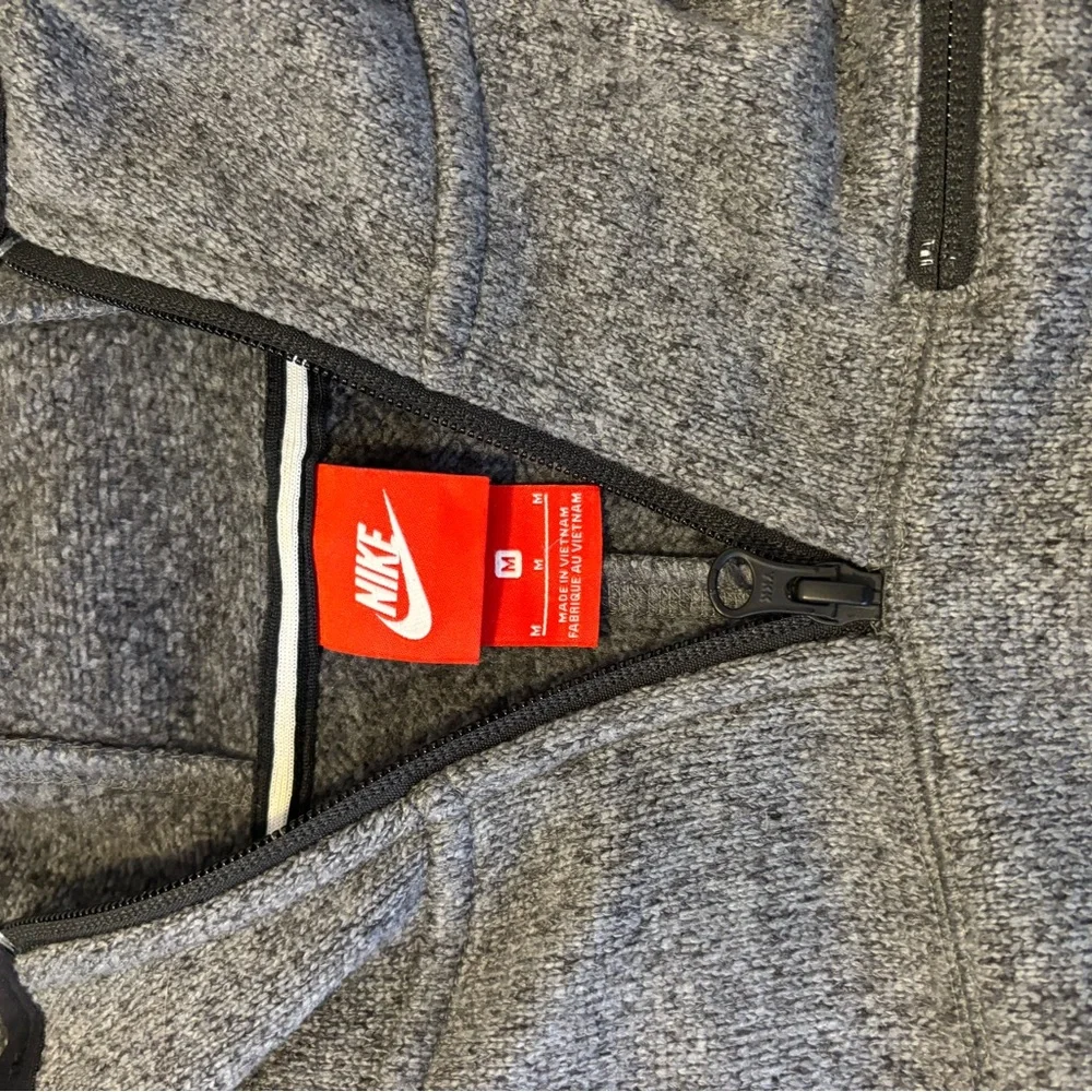 Nike Heather Gray Zip-Up Women’s Hoodie - Picture 3 of 5